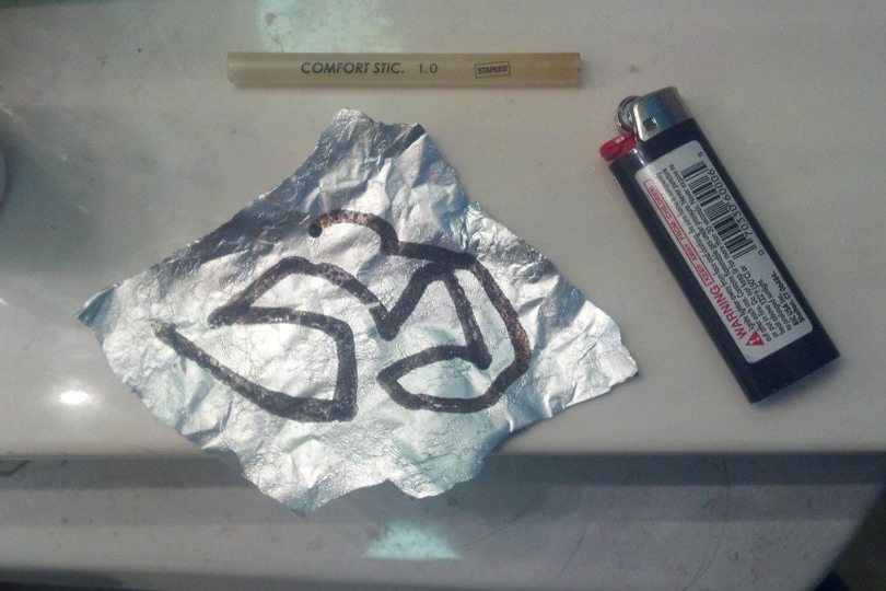 What are burn marks on aluminum foil | drug addiction