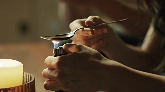 heroin addiction cooking spoon