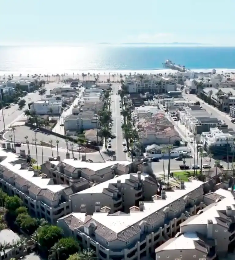 Huntington Beach California Aerial View Sober Partners Drug and Alcohol Rehab