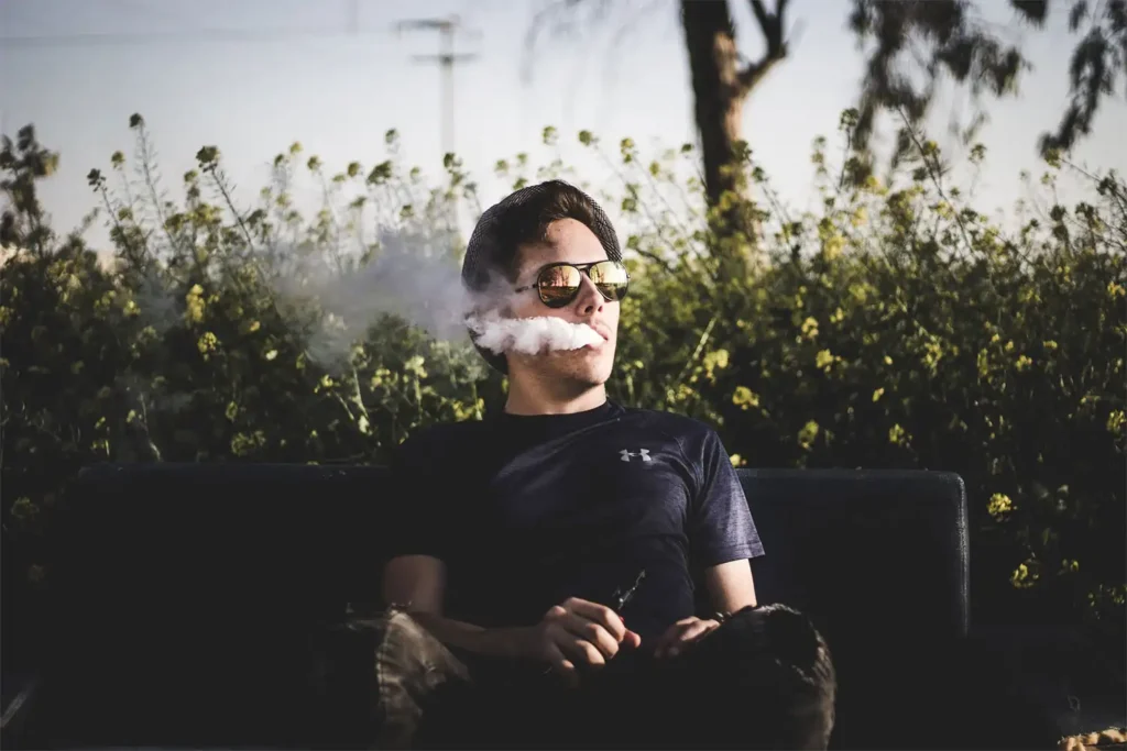 man vaping