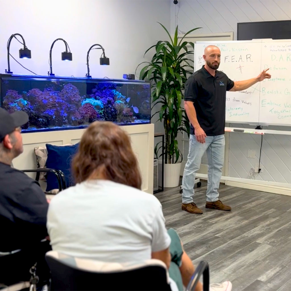 Group therapy session at Sober Partners union addiction treatment